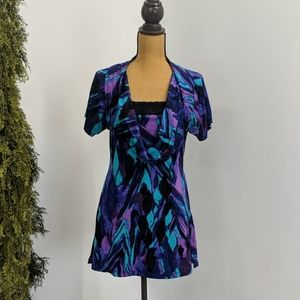 Multicolored dress top